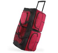 Pacific Coast Signature 30" Large Rolling Duffel Bag, Red, One Size