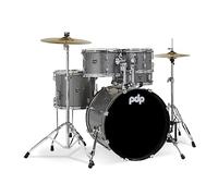 Pacific Drums Center Stage 5-Piece Drum Kit, grancassa 50,8 cm, finitura Silver Sparkle, incl. hardware, piatti e sgabello, finitura multistrato | Caratteristiche: fusti 100% in pioppo