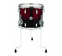 Pacific Drums Concept Maple Floor Tom, 45,7 cm x 40,6 cm, laccato rosso sfumato in nero | Caratteristiche: fusto in acero europeo, innovativa ferramenta DW e altro ancora