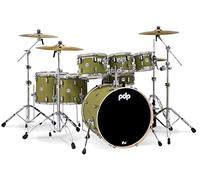 Pacific Drums & Percussion Set di tamburi PDP Concept Maple 7 Pezzi, Satin Olive Shell Pack (PDCM2217SO)
