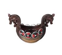 Pacific Giftware Ancient Nordic Viking Longship Votive Candle Holder Viking Decor 6.75 Inches