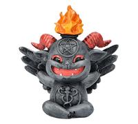 Pacific Giftware Baphomet - Statuetta di Baphy Verevocato, divertente decorazione con pentagramma e fiamme, 9,5 cm, decorazione gotica