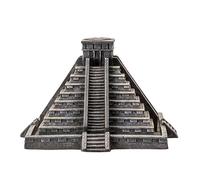 Pacific Giftware Bruciatore di incenso a riflusso a forma di tempio azteco con intricato design in pietra simile alla resina, porta incenso decorativo a piramide per aromaterapia e decorazione della