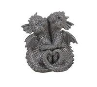 Pacific Giftware Garden Dragon Lovely Couple Garden Display Decorative Accent Sculpture Stone Finish 4.75 inch Tall