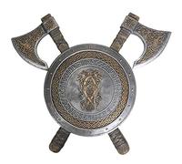 Pacific Giftware Mitologia nordica vichinga nodo Berserker ascia e scudo placca da parete larghezza 53 cm Valhalla Vengeance Gothic Wall Decor