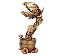 Pacific Giftware Pianta meccanica che mangia carne Steampunk Garden Venus Fly Trappola pianta resina statuetta