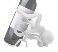 Pacific Giftware - Portabottiglie di vino a di polpo in argento rustico, supporto da tavolo alto, design moderno, valorizzazione 'atmosfera accogliente, 18 cm, per esporre casa e bar
