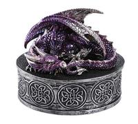 Pacific Giftware Portagioie con coperchio, motivo: drago mitico medievale