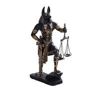 Pacific Giftware PT Ancient Egyptian God Anubis Judgement of Anu lack Gold Cast Bronze Resin Collectible Figurine