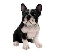 Pacific Giftware PT - Statua decorativa in resina a forma di bulldog francese, colore bianco e nero