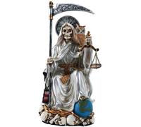 Pacific Giftware Santa Muerte Santa Morte Santa Morte Seduto Statua Religiosa 22,9 cm Purificazione (Bianco)