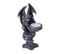 Pacific Giftware Silas The Gargoyle - Portacandele da tavolo, decorazione statua da tavolo, altezza 15 cm