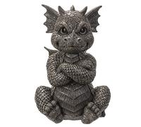 Pacific Giftware Statua da esterno arrabbiata del drago del giardino, altezza 26 cm, decorazione per esterni