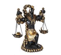 Pacific Giftware Statua dell'antico dio egizio Anubi degli inferi di Ankh Guardiano delle squame Il cuore contro la piuma di struzzo