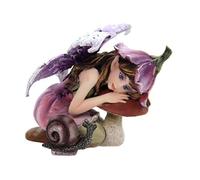 Pacific Giftware Statuetta piccola fata con fungo e lumaca