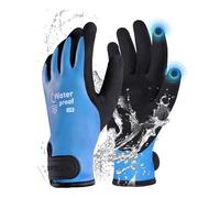 Pacific, Guanti da lavoro invernali per uomo e donna, 100% impermeabili, per il freddo, isolamento termico, per congelatore, super grip, blu, XL