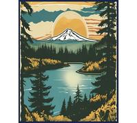 Pacific Northwest Inspired Notebook: Standard size, college ruled notebook - Oregon, West Coast, Pacific Northwest. 7.5"x 9.25", 160 pages...Great for school, work, or journals.