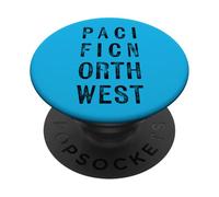 Pacific Northwest Modern Grunge Nero PopSockets PopGrip Adesivo