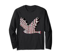 Pacific Northwest Red Tail Hawk Nativo Americano Style Art Maglia a Manica