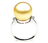 Pacific Pearls® South Sea 14 mm anelli di perle dorate a prezzi accessibili...