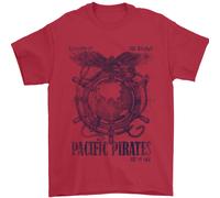 Pacific Pirati Vela Marinaio Barca Uomo T-Shirt 100% Cotone