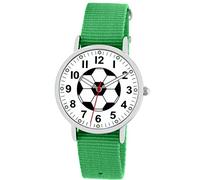 Pacific Time Orologio da polso per bambini, con lancette luminose, analogico, al quarzo, in nylon, colore verde 86652