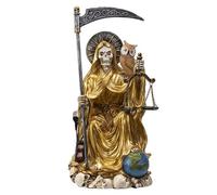 Pacific Trading 15249 - Statuetta di Babbo Natale seduto con gufo, 22,9 cm