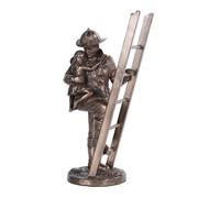 Pacific Trading Statua da collezione del pompiere salvataggio in poliresina