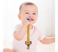 Pacifier Clip Holder - Cute Animal-Shaped Teething Strap, Silicone Baby Pacifier Leash | Anti-Lost Nipple Clip for Dummies, Teethers & Bibs, Soft Chewable Toy Holder for &