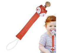 Pacifier Clip Holder, Toddler Teething Rings Strap Clip, Animal-Shaped Anti-Lost Pacifier Clasp, Secure Nipple Tie For Teether, Hiccup Towel, Baby Soother, 10.63x2.76x1.18 In, 1 Piece