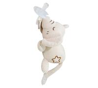 Pacifier Holder, Stuffed Animal, Skin-Friendly Fabric, Lightweight Soft Comfort, Baby Shower Charming Plush, Pacifier Buddy Plush, 51x3.94x2.76 Inches, White, 1 Piece