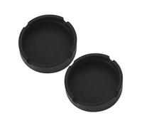 PACIOCEAN Posacenere in silicone, confezione da 2, resistente al calore, in gomma resistente alle alte temperature, con 4 fessure per sigari e sigarette, portatile, per uso interno/esterno (nero)