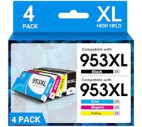 PACITEK 953XL 953 XL Cartuccia d'inchiostro Compatibile Per HP 953 953XL Multipack per HP Officejet Pro 7740 7720 7730 8210 8710 8715 8718 8720 8725 8730 8740 (4 Confezioni)