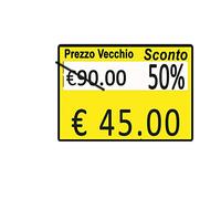 Etichetta Prezzatrice 26x19 mm GIALLA Removibile ''Taglio Prezzo'' - 10 Rotoli