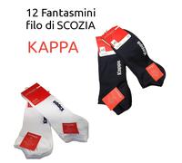 PACK 12 Fantasmini KAPPA Cotone filo di SCOZIA UOMO DONNA RAGAZZO BIANCO NERO