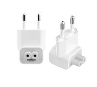 Pack 2 adattatori di alimentazione compatibili con MacBook iPhone iPad spina europea tipo C ricarica rapida portatile sicurezza protezione corto circuiti viaggio compatto bianco leggero ignifugo Apple