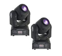 Pack 2 Clip per tubi LED DMX dotata di un LED bianca potente 10 W con gobos (motivi) e disco di colori, 8 programmi integrati, molto belli effetti, Proiettore LED, dj mobile, animazioni, Club, feste, matrimonio
