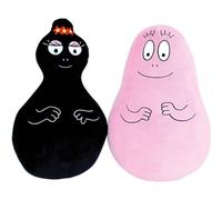 Pack 2 Cuscini Peluche Jemini Barbapapa e Barbamama 40 cm Forma a Pera