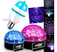 Pack 2 giochi di luci sixmagic + Lampadina Mini diamanti rvba attacco E27