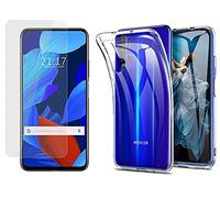 Pack 2 IN 1 Cover Gel Trasparente + Proteggi Vetro Temperato per Huawei Nova 5T / Honor 20