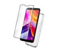 Pack 2-in-1 Cover Morbida e Proteggi Schermo Vetro Temperato per TCL 501 - Nouvo