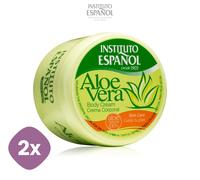 Pack 2 INSTITUTO ESPAÑOL Crema Aloe Vera 400ml Duo Riparatrice Idratante
