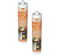 PACK 2 PEZZI CAMON serie 121250 Kamin +1200° Antracite Sigillante cementante refrattario 500 gr