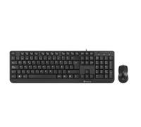 NGS Cocoa Kit, AZERTY, FR tastiera Mouse incluso USB Francese Nero