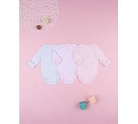 Nike Kids Baby Essentials Long Sleeve Body 3 Units Verde,Rosa 9 Months Bambini