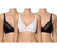 Pack 3 Reggiseni LIABEL Modello Zoe Pizzo Senza Ferretto