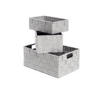 Pack 3 Scatola Decorativa Porta Oggetti Organizer Contenitore Rattan Great