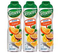 Pack 3 Sciropppo Tropical 0% zucchero Teisseire - 3 x 0,6 cl
