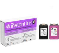 Pack 304 Instant Ink 2 Cartucce Smart D'Inchiostro Originale Nero e Tricromia HP