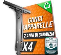 Pack 4 Ganci Tapparella in Plastica Resistente con Rinforzo in Acciaio Zincato - Ricambi per Tapparelle Avvolgibili Manuali in PVC o Alluminio - Facili da Montare - Elevata compatibilità (4)